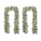Glitzhome® 6ft. Pre-Lit Frosted Greenery Pinecones Christmas Garlands with Timers, 2ct.